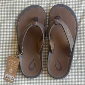 OluKai Dark Brown Sandals